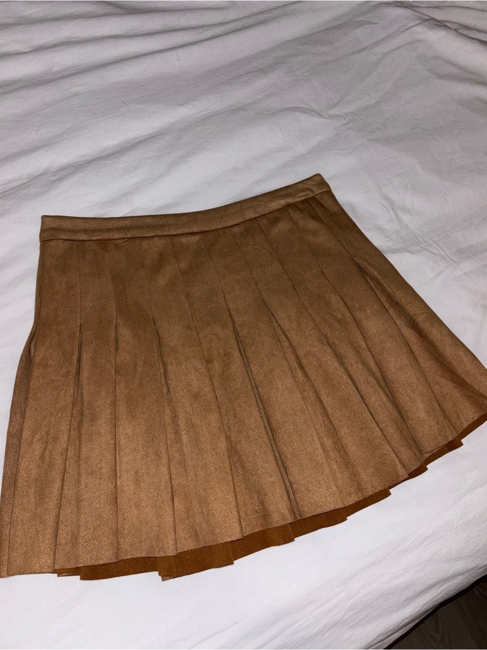 brown suede skirt